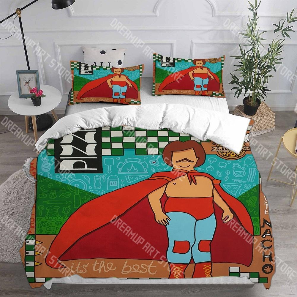 Fashion Nacho Libre Cartoon Bedding Set Single Twin Full Queen King Size Bed Set Kids Bedroom Duvetcover Sets Bed Sheet Set
