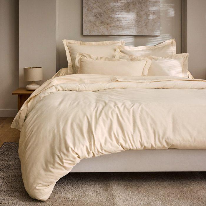 Housse de couette "Prestige" 100% Satin de coton Peigné 120 fils /cm² Coton Pur - Prestige Crème - Housse de couette 260 x 240 cm