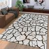 Cracked Earth Pattern Carpet suitable as a non-slip mat for the living room or bedroom sofa
