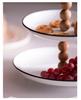 French Double-Layer Romantic Fruit Tray: Elegant Snack & Storage Bowl for Spring Festivals & Entryways