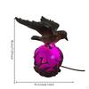 Raven Lamp Black Gothic Light Halloween Bird Sculpture with for Tabletop, Nightstands,