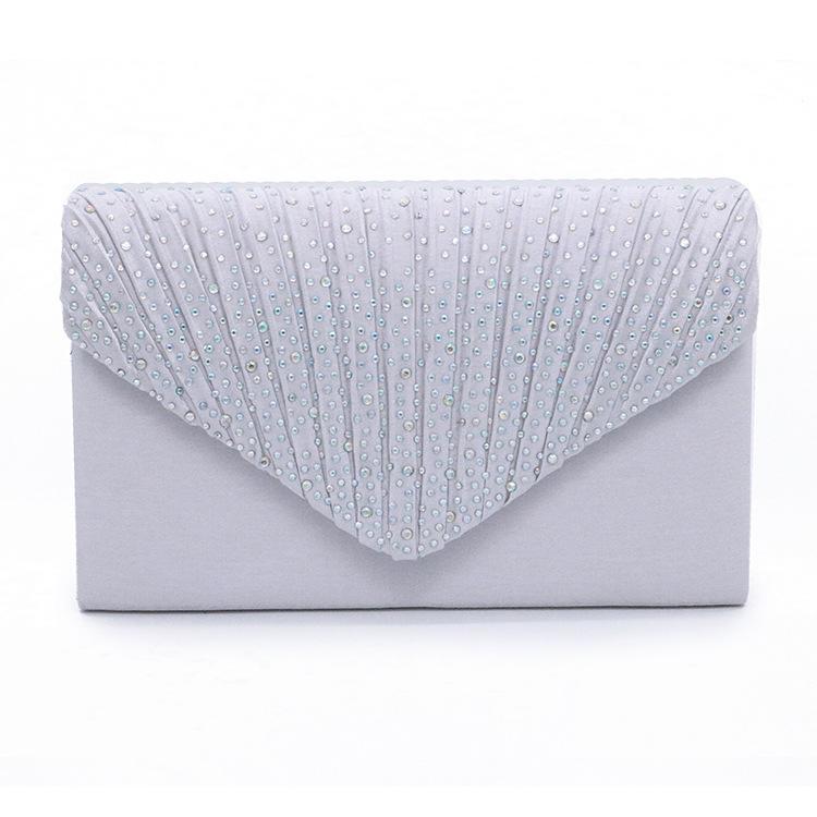 

Yogodlns Fashion Womens Party Brial Вечірній клатч Сумочка Гаманець Diamante Жіночі сумки 21*5*13cm срібний
