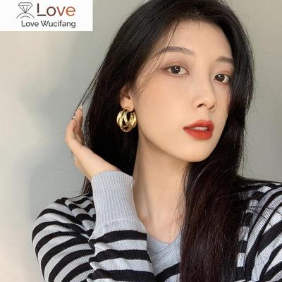 Fashion Vintage C Shape Hoop Clip On Earrings For Women Non Pierced Earrings Party Birthday Cute Ear Clips New