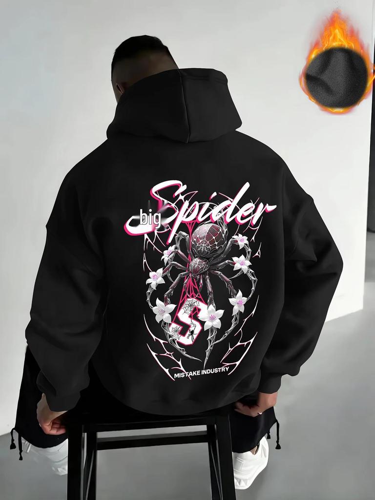 2025 Men's Spiderweb Graphic Sport Pullover Hoodie Sweatshirt
