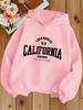 Girls' Casual Hooded Sweatshirt Loose Fit Versatile Kids' Hooded Pullover Top Fashion Print Outfits for Girls