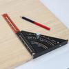 Portable Metric Triangle Angle Ruler Aluminum Alloy 2 In 1 Carpentry Triangle Ruler Adjustable Angle Multi-function Protractor