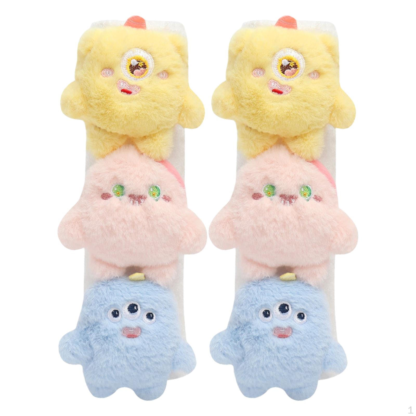 

Чехол на ремень безопасности автомобиля, мягкий плюшевый протектор для всех автомобилей Yellow 1Pair