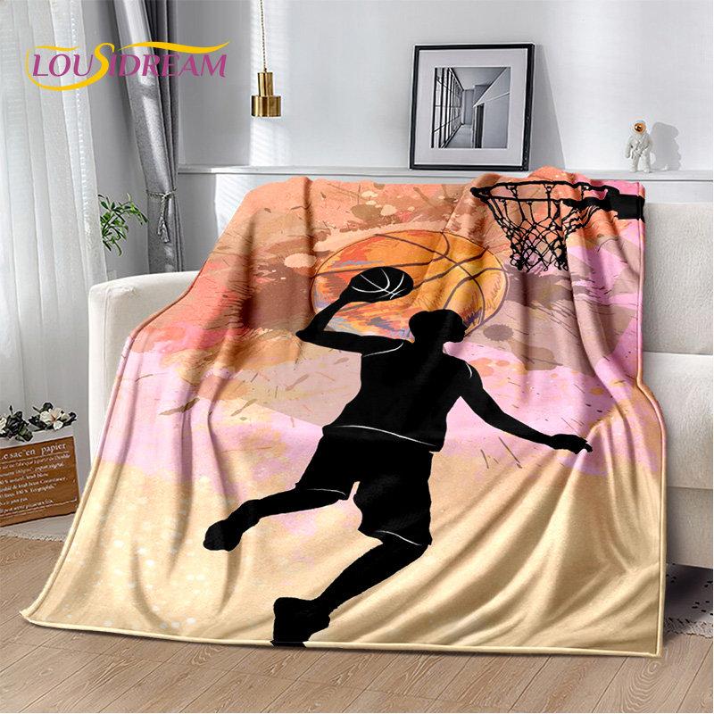 Basketball Art Cartoon Soft Plush Blanket,Flannel Blanket Throw Blanket for Living Room Bedroom Bed Sofa Picnic Cover Bettdecke 75x90cm