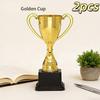 2Pcs Plastic Mini Award Trophy Toys Cute Kids Prizes for Kindergarten Parties Family Parent-child Activity Rewards
