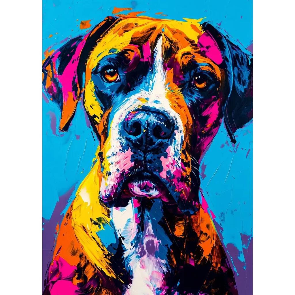 Abstract Animals Cat Lion Shark Wolf Tiger Deer Graffiti Art Canvas Painting Wall Poster Prints Pictures Living Room Decor