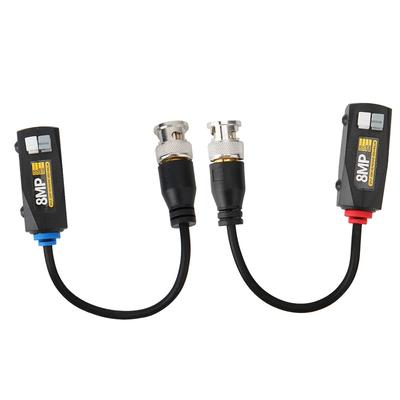 1 Paar 8MP Hochauflösender gespleißter passiver Video-Balun Push-Klemme Twisted-Pair-Sender