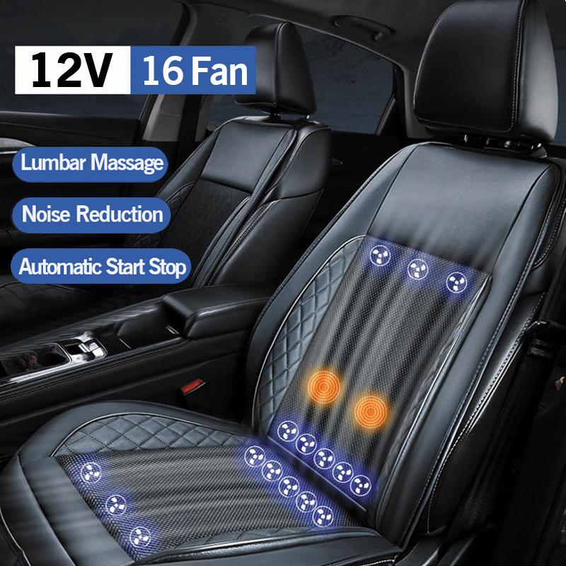 Cooling Car Seat Cushion DC 12V Car Summer Cool Air Seat Cover With 24 air outlets Universal Air Conditioned Massage Seat Cove