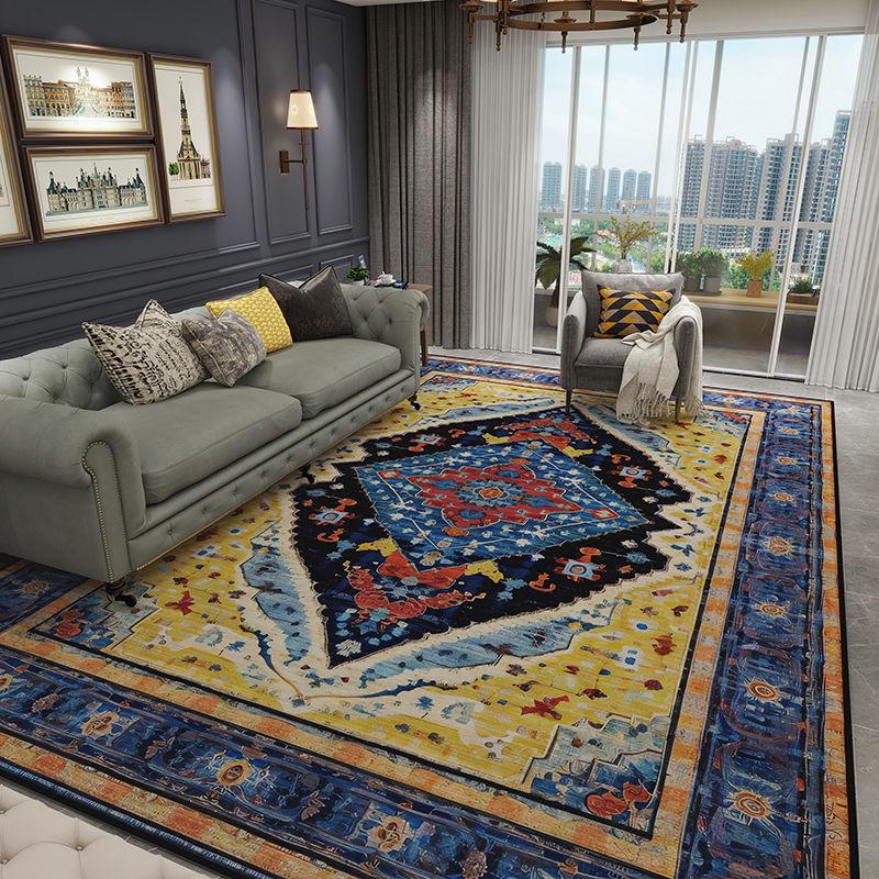 Retro Persischer Stil Heimdekoration Luxusteppich Wohnzimmer Rutschfest Große Größe Raumdekor Lounge Teppich Waschbar Eingangstür Matte