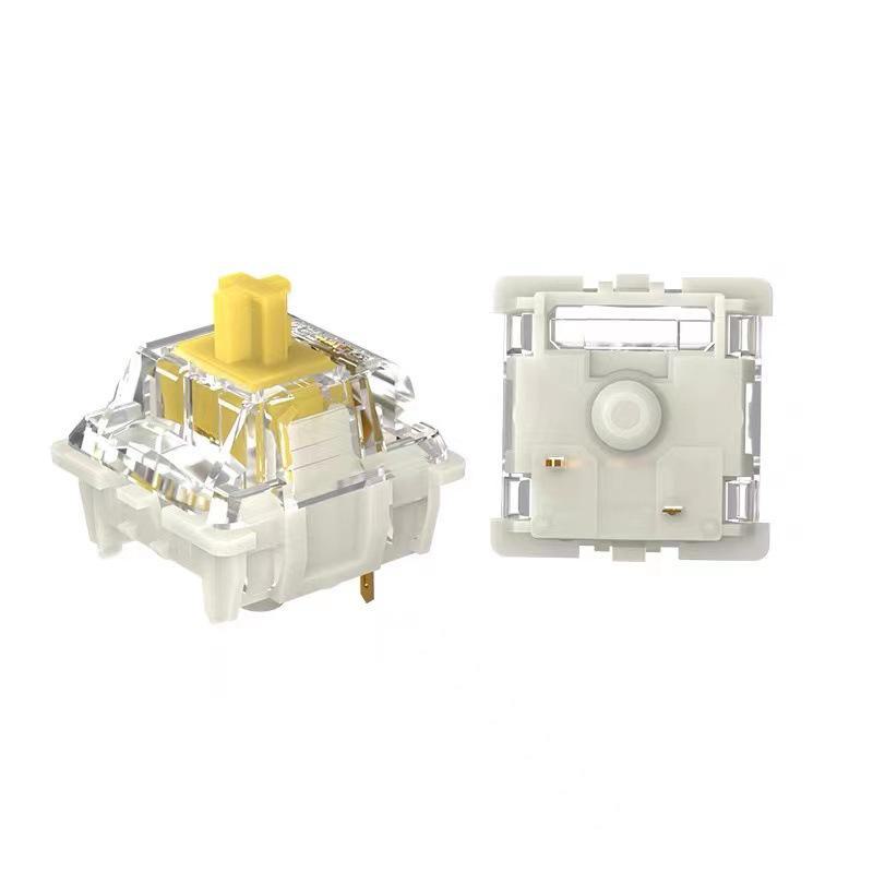 Gateron PRO 3.0 Mechanical Keyboard with Hot-Swappable Axis: Black, Tea, White, Silver, Double Spring Yellow, and Cream Shell.