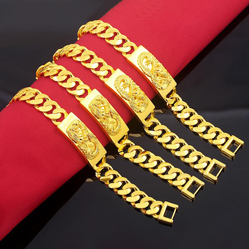 New Fashion Personalized and Trendy Mens Golden Dragon Bracelet for Jewelry