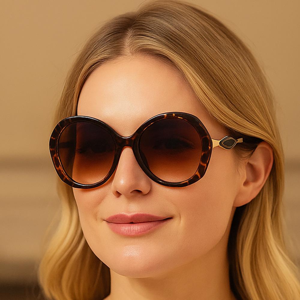 European and American fashion new large frame high-end sunglasses casual trend Internet celebrity women's sunglasses personalized versatile glasses