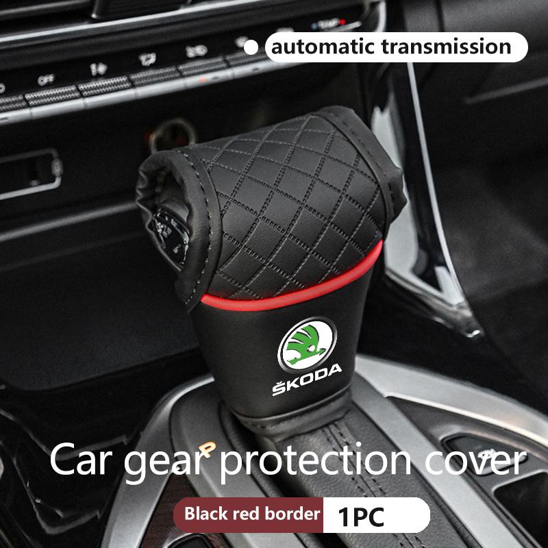 Car Center Console Gear Shift Knob Protection Cover Handle Case For Skoda octavia a5 a4 mk1 2 fabia superb rapid mk3 yeti 2006 agi488