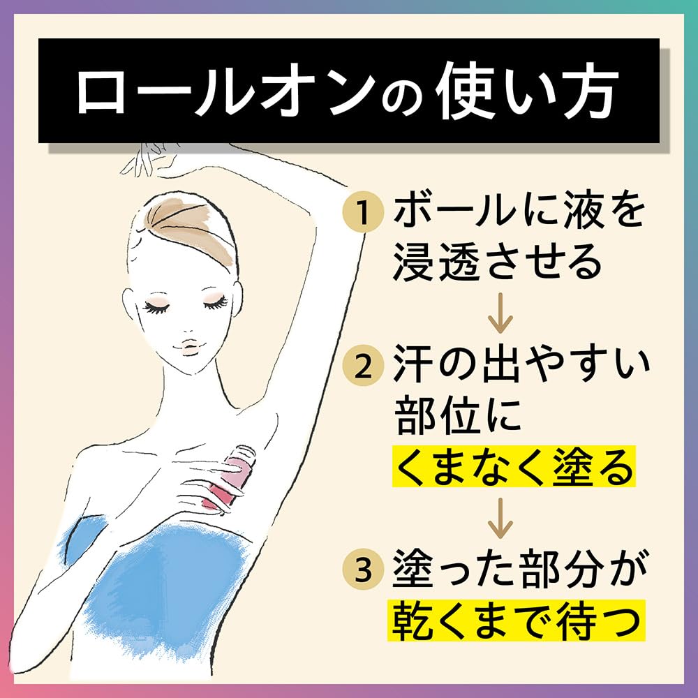 Ban Sweat Block Platinum Underarm Direct 40ml Roll-On Antiperspirant, Application, Unscented, [Quasi-drug]