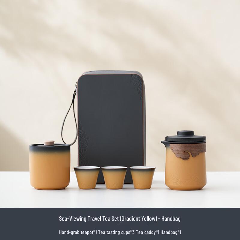Portable Japanese-style Travel Tea Set Handbag