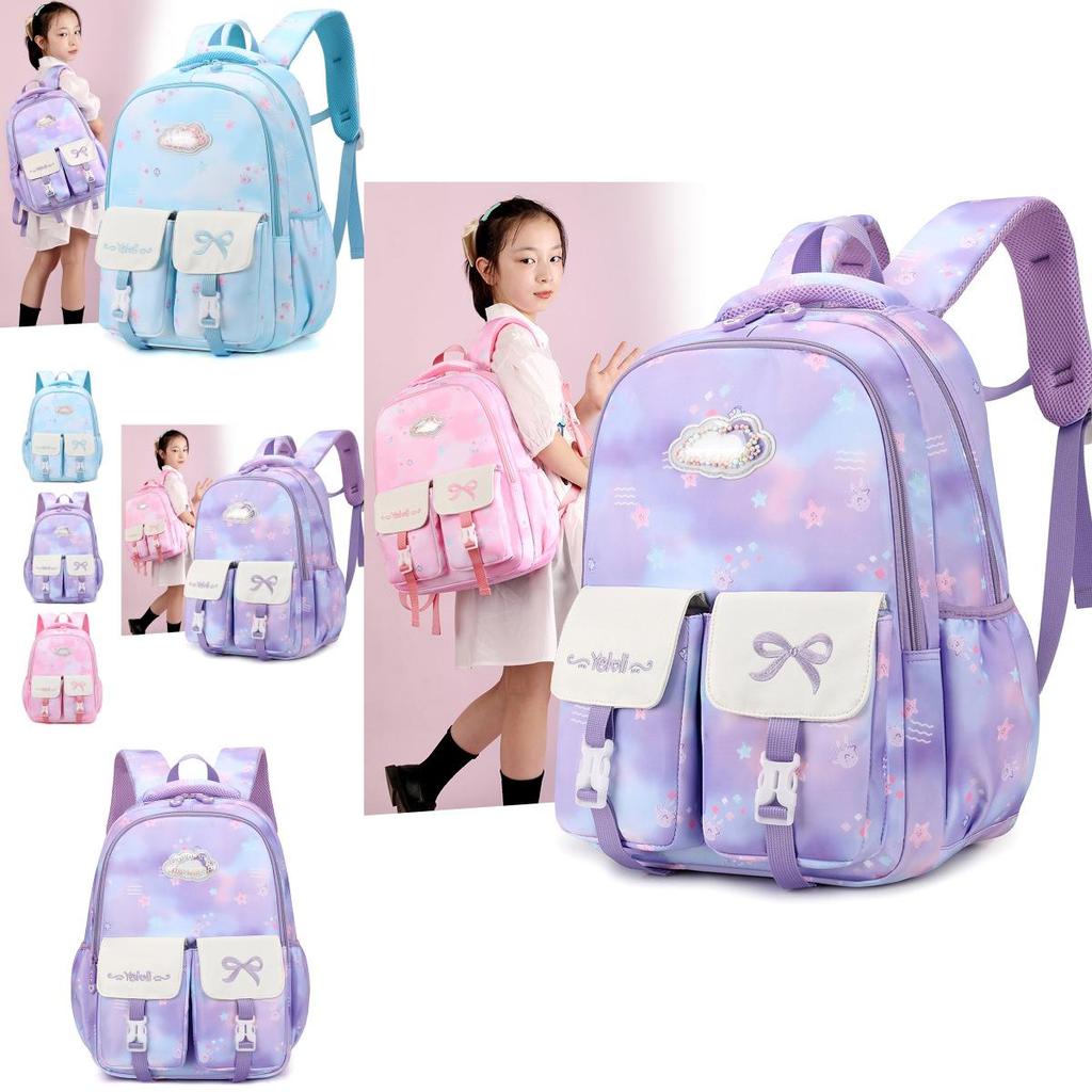 Trendy Nylon Lightweight Kids Backpack For Boys And Girls Grade 5-6 Cartoon Design