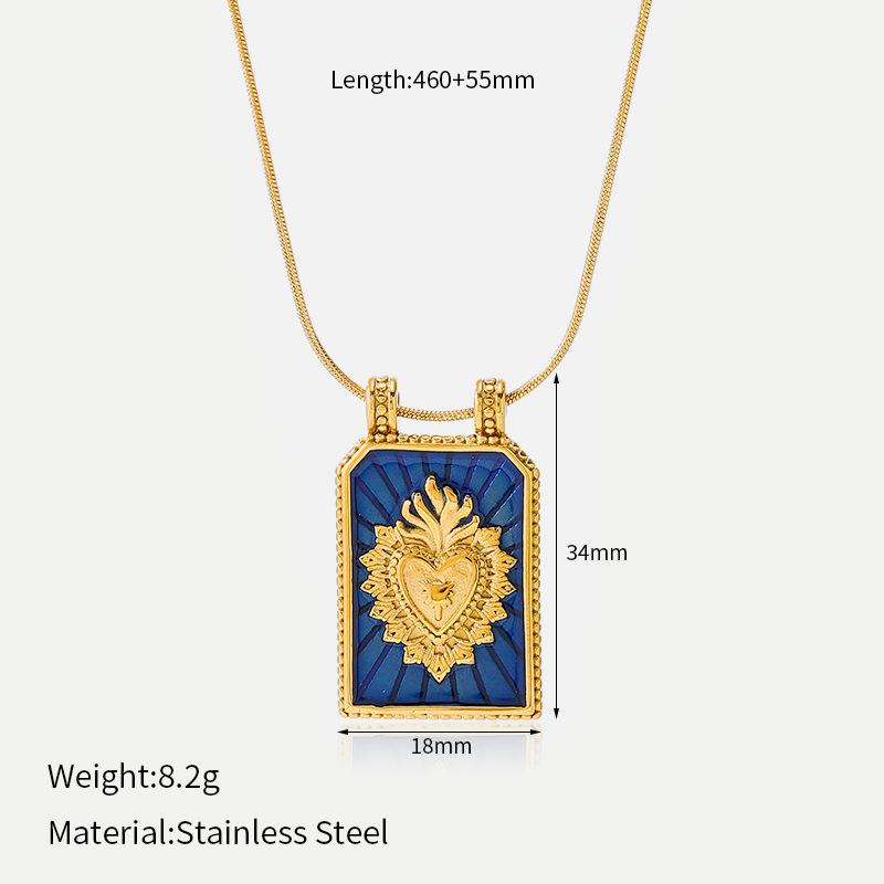 Best Selling Tarot Devil's Eye Necklace Color Oil Drip Craft Stainless Steel Gold Plated Non-Fading Clavicle Chain