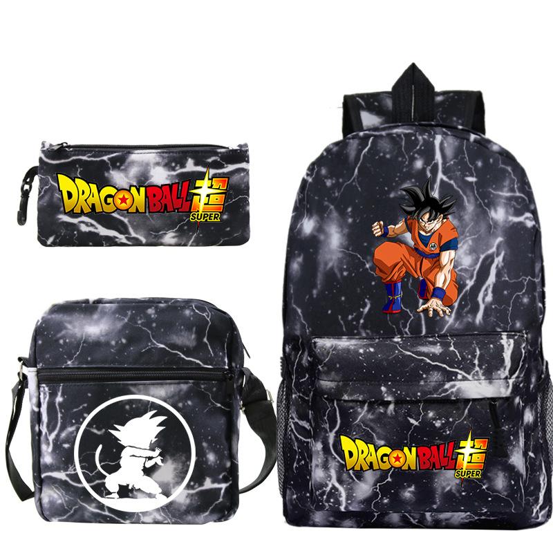 Dragon ball dragon ball three-piece set animation periphery new pencil case set leisure student backpack