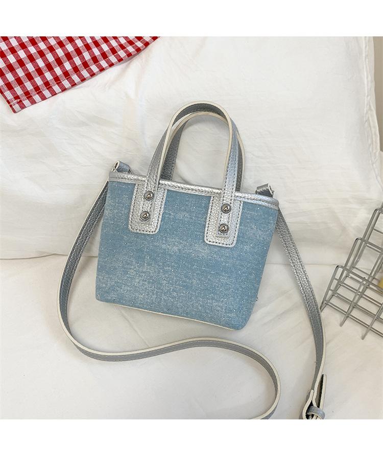

Summer popular contrasting color small bag women 2025 new fashion versatile messenger bag foreign texture portable bucket bag