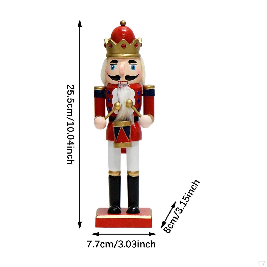 Christmas Decor Nutcracker Height 10inch Ornament Wooden Figurine