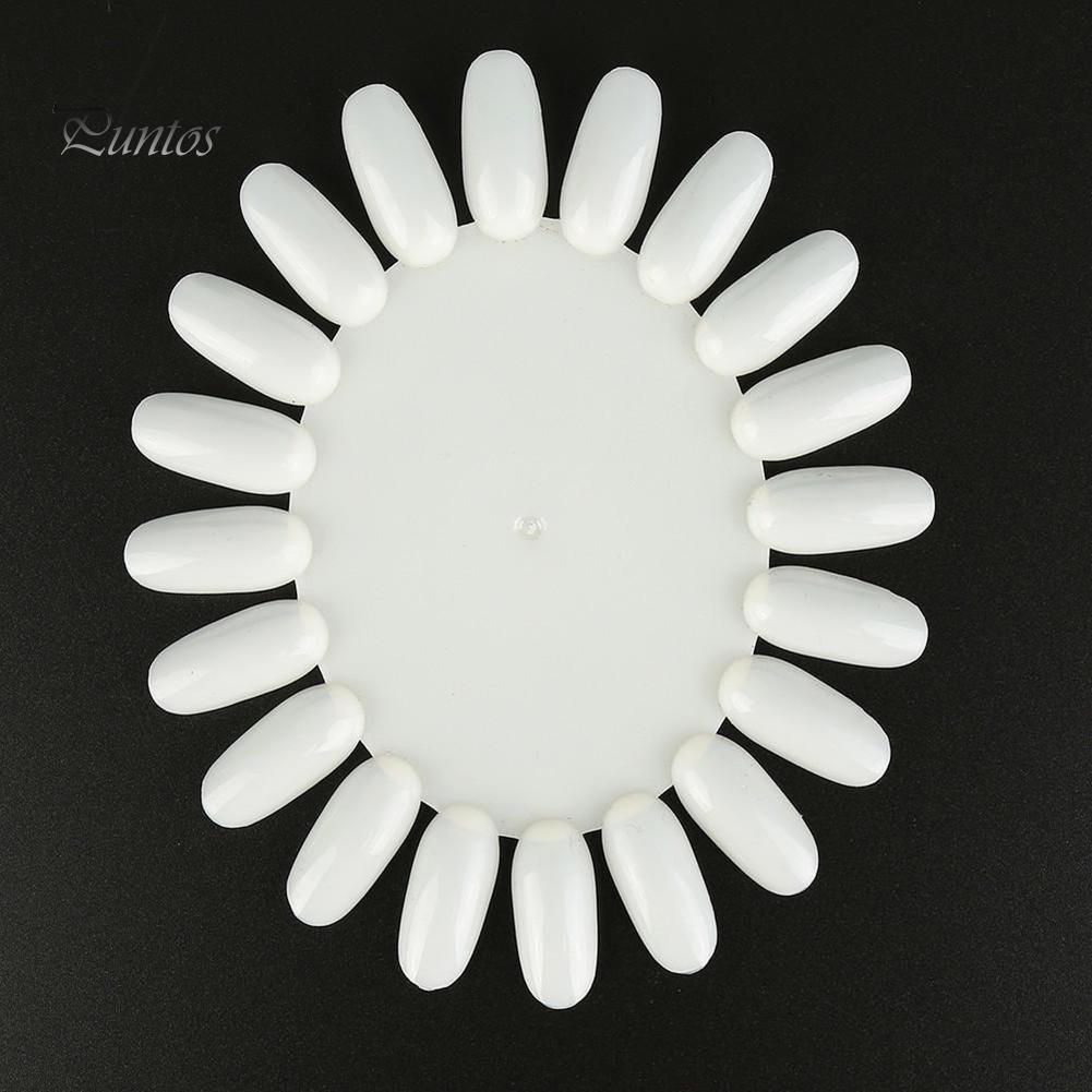 Puntos Nail Art 20 Colors Acrylic False Tip Practice Round Wheel Mould DIY Display Tool