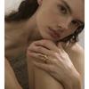 Yhpup New Casting PVD Plated Stainless Steel Metal Geometric Adjustable Creative Ring Women Daily Fashion Jewelry Accessories