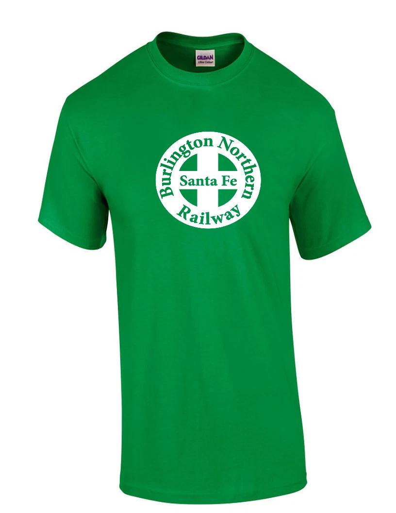 

Vintage BNSF T-Shirt RETRO Railroad TRAIN White Irish Green Tee Shirt S-5XL 4XL
