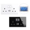 Se 2 nabíjecími porty USB Dual Switch Socket 13 Amp 20W Rychlé nabíjení