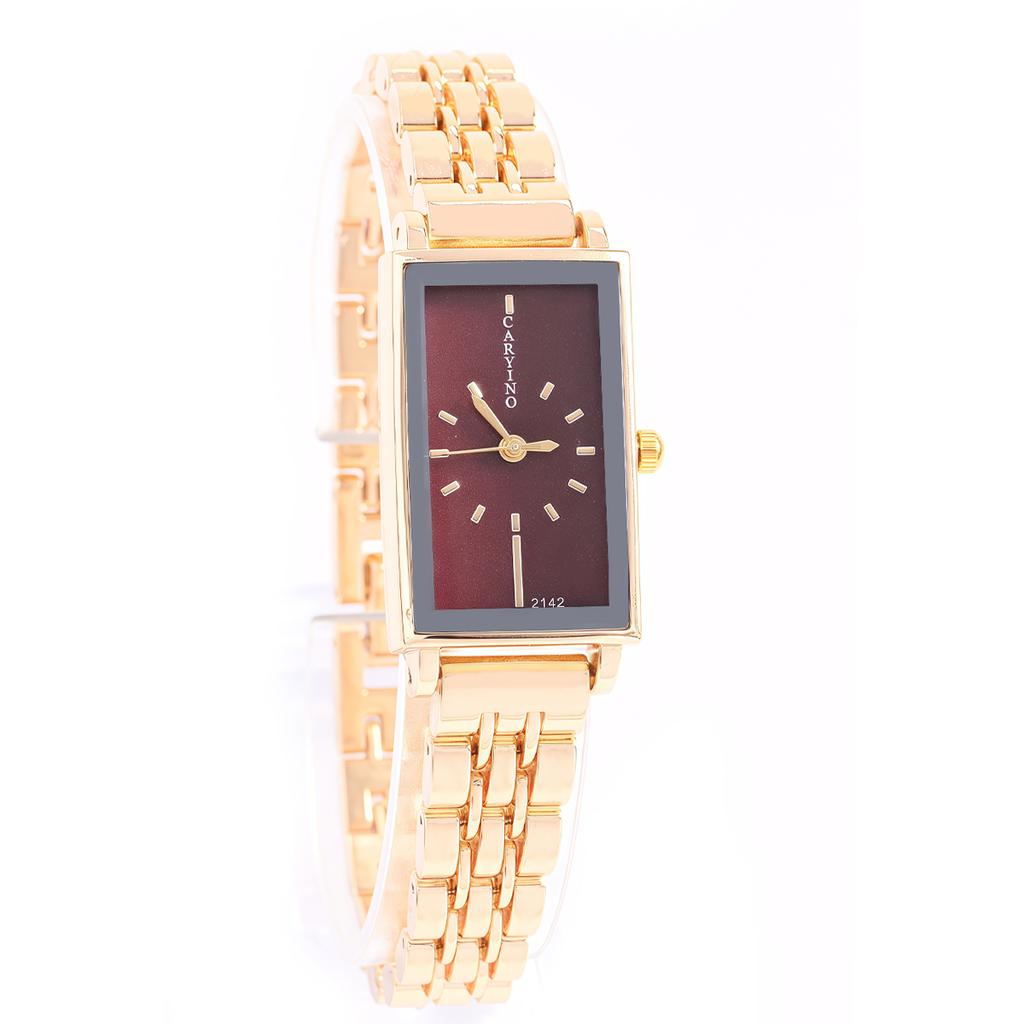 Fashionable simple women's quartz watch rectangular large dial, suitable for daily wear, anniversaries, Christmas gifts