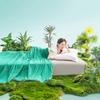 New Cool Polyester Cotton Air Conditioning Quilt Solid Color Minimalist Washable Machine Washable Skin-friendly Breathable