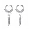 Long Hanging Crosses Leaves Pendants Hoops Woman Earrings Man Vintage Stainless Steel Hip Hop Ear Piercing Jewelry Accessories