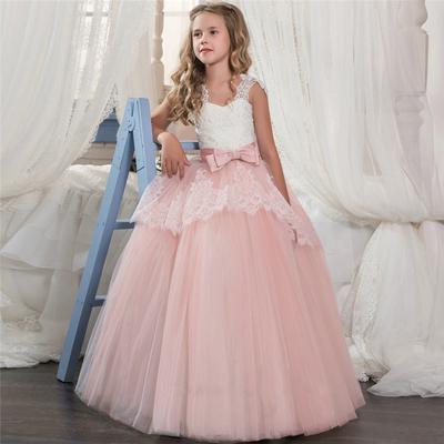UK Girls Bridesmaid Dress Kid Lace Flower Party Princess Wedding Pageant Dresses
