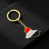 Iraq Map Keychain Non Fading Titanium Steel Key Holder Suitable for Travelers