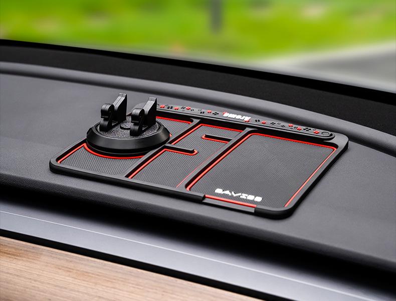 Multifunctional Anti-Slip Car Phone Holder with Concealable Parking Number Plate
