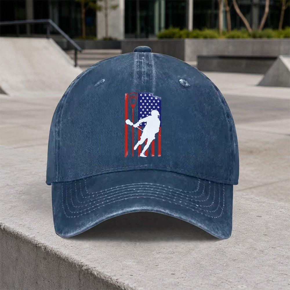 Vintage American Flag Baseball Cap Unisex Adjustable Duckbill Hat for Unisex Women Outdoor Daily Wear Parties