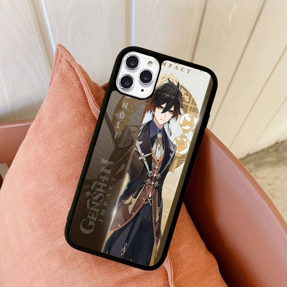 Game Genshin Impact For iphone 17 Air 16 15 14 13 12 11 Pro Max TPU+PC Plus Shockproof Back Phone Cover