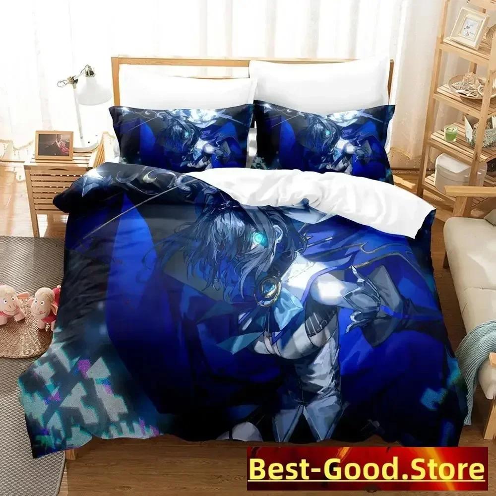 Ouro Kronii Bedding Set Single Twin Full Queen King Size Bed Set Adult Kid Bedroom Duvetcover Sets Anime Parure De Lit Bed