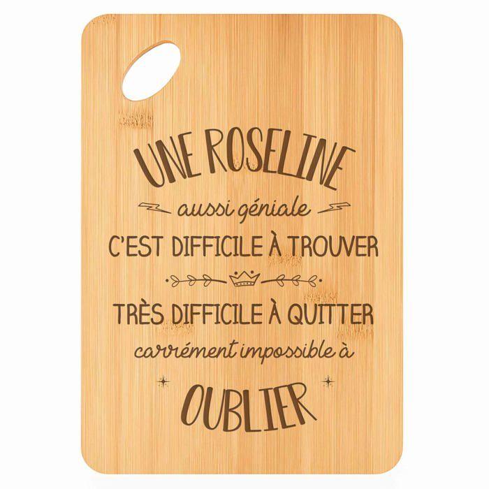 Planche à découper - PLANETEE - Rectangulaire - Bambou 30x20x1 cm - Gravé - Trou d'accroche 24 mm