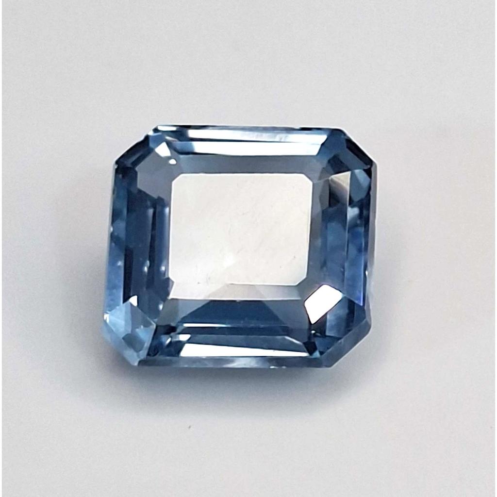 Natural Sky Blue Aquamarine Asscher Cut 8-10 Ct Fabulous Certified Gemstone