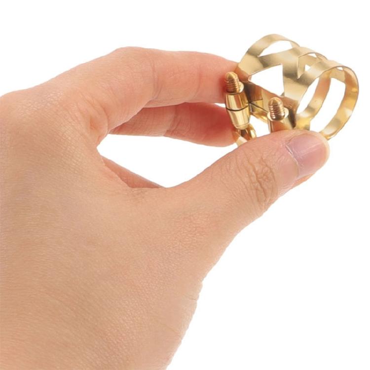 Saxophone Mouthpiece Clip Lacquered Gold General Altos/Tenors Saxophone & Clarinet Bakelite Mouthpiece Ligature Clip