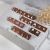 Dark Brown Rectangular High-end Black Walnut Solid Wood Earring Display Stand Storage Photo Props Jewelry Display Stand 1Piece