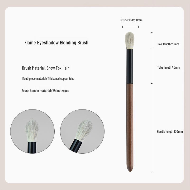 Phoenix Hall Bamboo Makeup Brush Set - Includes Small & Large Animal Hair Eyeshadow Brushes, Snow Fox Hair for Blending Detail.
