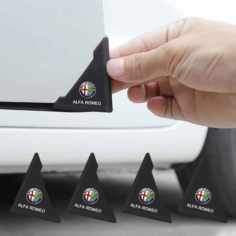 For Auto Logo Car Door Guard Edge Corner Protector For Alfa Romeo Mito Brera 147 Giulietta 159 156 Stelvio Sportiva Giulia