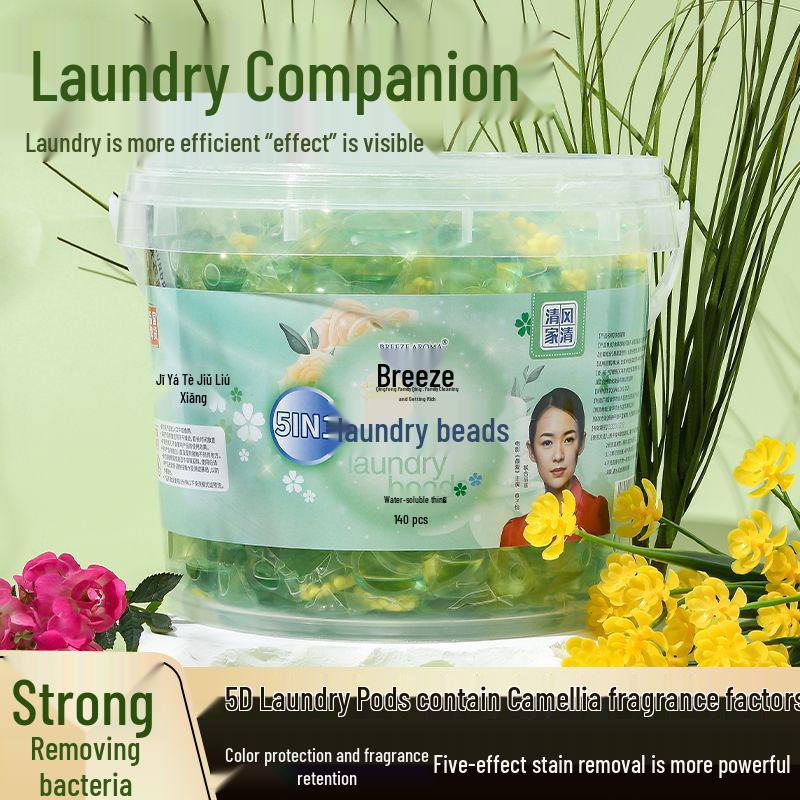 Camellia 5-in-1 Waschmittel-Pods: Langanhaltender Duft, Macht weich & schützt, Konzentriertes Waschmittel