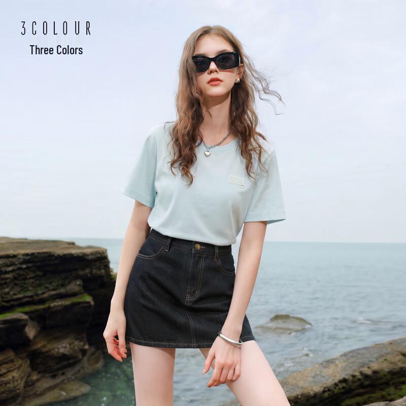 Sancai 2026 Summer Pure Cotton Round Neck Short Sleeve T-shirt XL