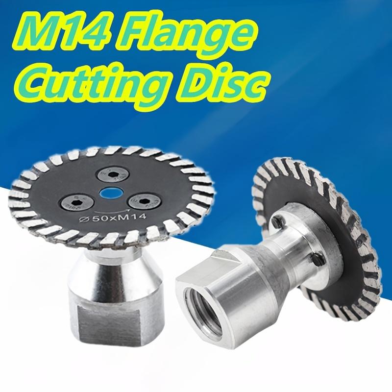 2-inch M14 Flange Cutting Disc, 50mm Detachable Ceramic Cutting Blade for Granite, Marble & Ceramic Tiles, Steel Mini Carving Cutting Piece